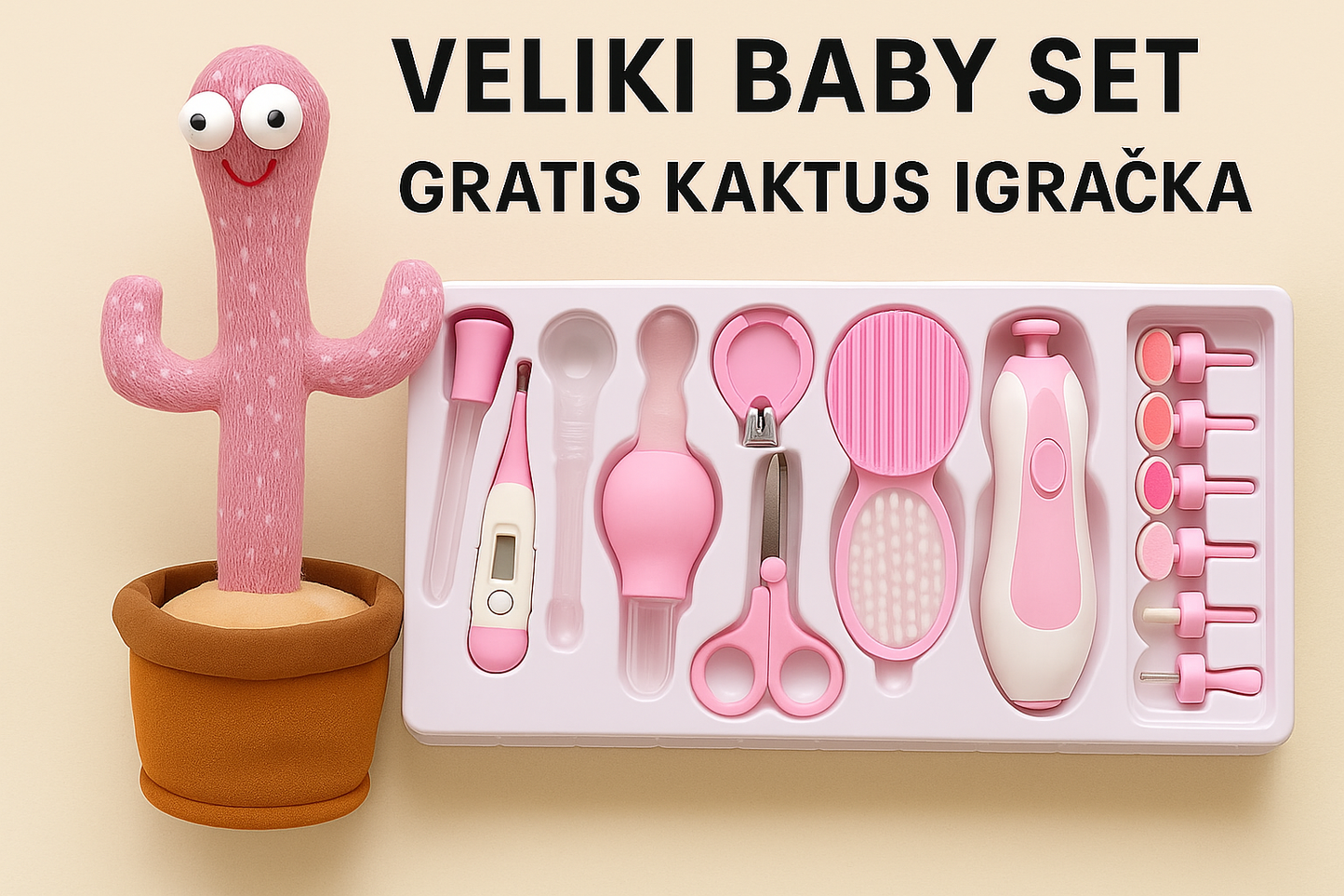 VELIKI BABY SET + GRATIS KAKTUS IGRAČKA