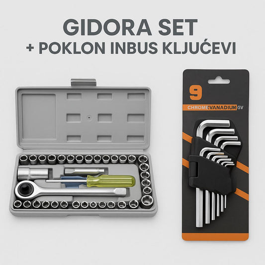 Gidora set + poklon inbus ključevi!